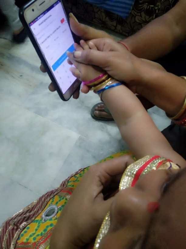 Five month old girl donated her Dakshina